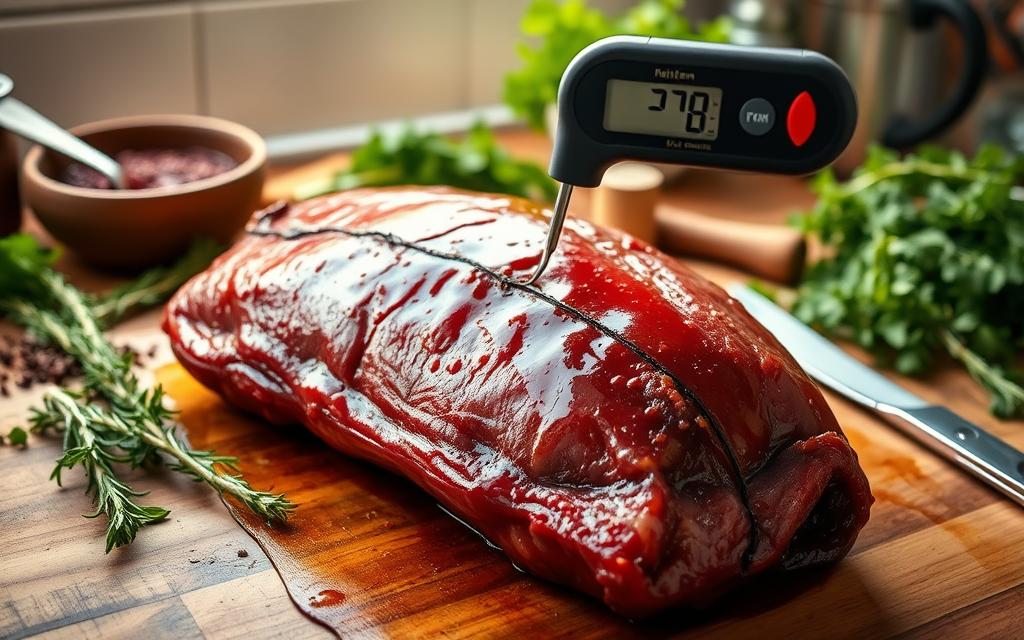 Schweinehals Temperaturmessung