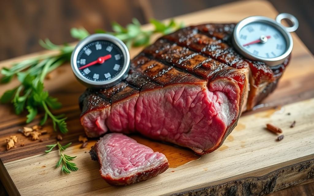 perfekte Kerntemperatur für Hirschsteak